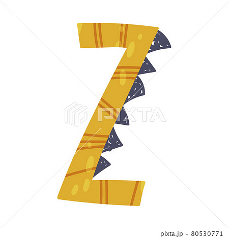 Dino Alphabet Capital Ornamental Letter Z Vector Illustration Dino Alphabet Capital Ornamental Letter Z Vector Illustration 80530771