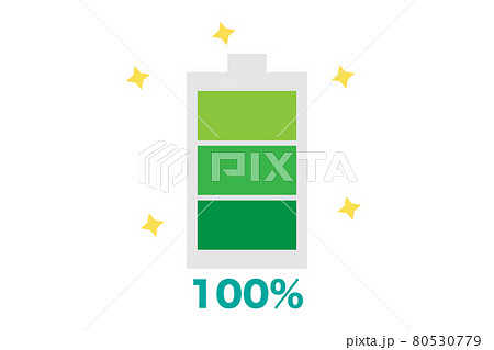 電池残量100% 　べクター　アイコン素材 80530779