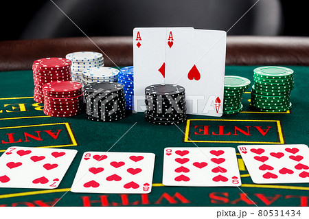 Poker play. Chips and cards 80531434