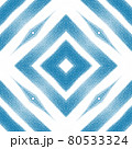 Tiled watercolor pattern. Blue symmetrical 80533324