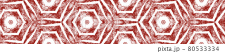 Exotic seamless border. Maroon symmetrical 80533334