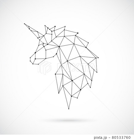Geometric Unicorn silhouette.  80533760