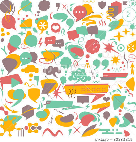 Seamless pattern background, bubbles and shapes, vector 80533819