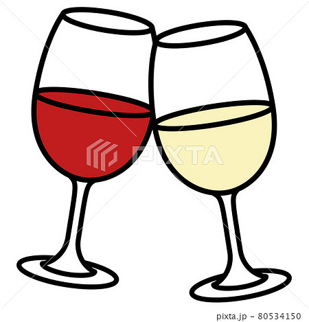 Wine Glasses Types White Red Wine Alcohol Drink Cups Vector Stock Vector by  ©Seamartini 391470518