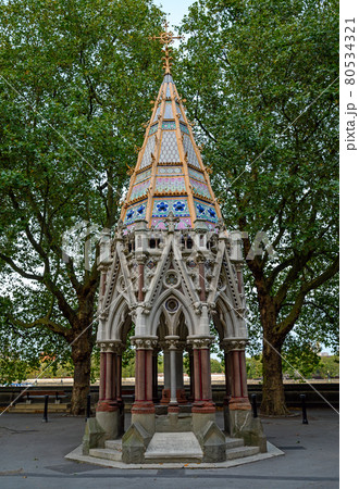 Buxton Memorial Fountain in Victoria Tower Gardens, Westminster, London, UK. This water fountain commemorates the emancipation of slaves in 1834. It is near the Houses of Parliament and River Thames. Buxton Memorial Fountain in Victoria Tower Gardens, Westminster, London, UK. This water fountain commemorates the emancipation of slaves in 1834. It is near the Houses of Parliament and River Thames. 80534321
