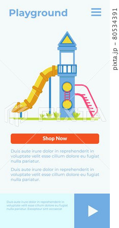 Playground with slide and ladder, website page Playground with slide and ladder, website page 80534391