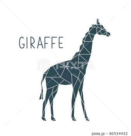 Polygonal Giraffe illustration. 80534432