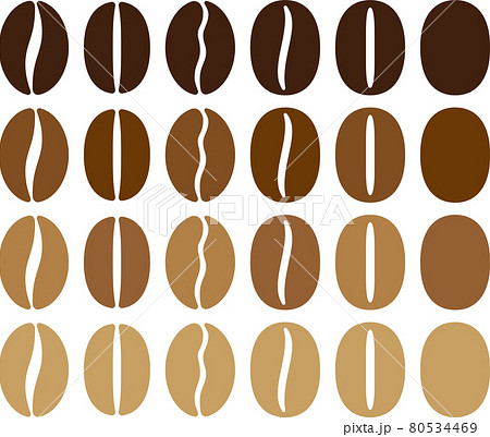 コーヒー豆のイラスト素材 80534469