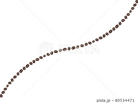 コーヒー豆のフレームイラスト素材 80534471