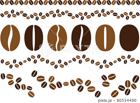 コーヒー豆のイラスト素材集のイラスト素材