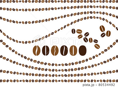 コーヒー豆のイラスト素材集 80534492
