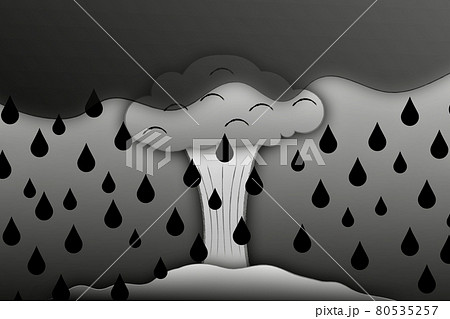 原子爆弾による黒い雨 80535257