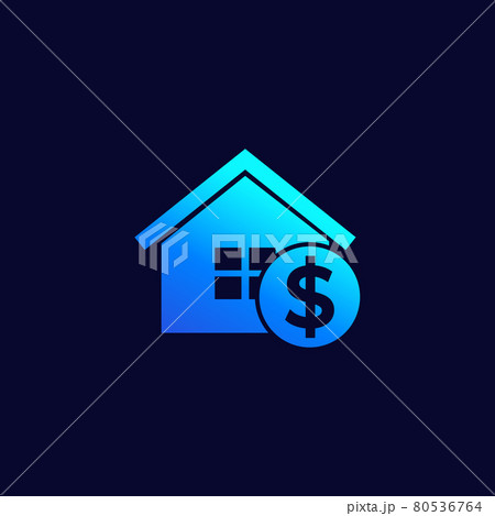 house payments, mortgage vector icon 80536764