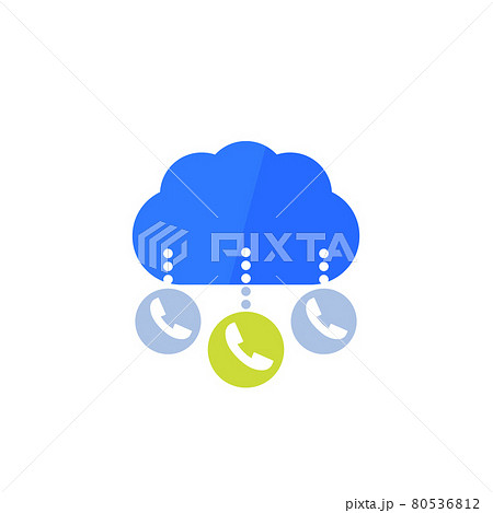 Voip telephony icon, vector art 80536812