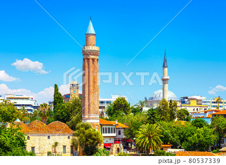 Panoramic view of Antalya Kaleici Old Town. Turkey 80537339