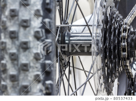 Bicycle gear road, metal cogwheel Bicycle gear road, metal cogwheel 80537433