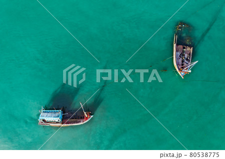Than Mayom Bridge, Sunken and drowning boats in koh Chang, Trat, Thailand Than Mayom Bridge, Sunken and drowning boats in koh Chang, Trat, Thailand 80538775