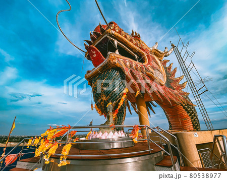 Dragon temple Wat Samphran in Nakhon Pathom, Thailand 80538977