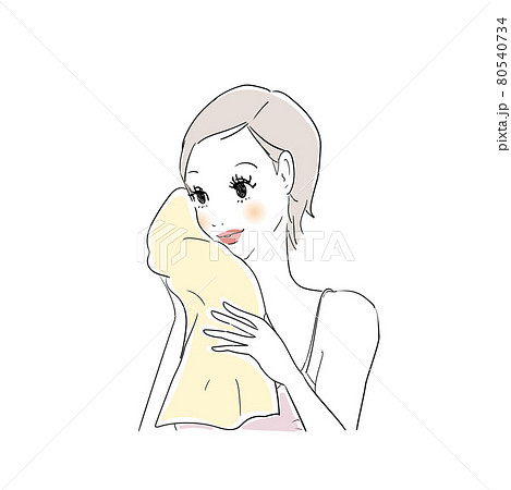顔を洗う女性 顔を洗う女性 80540734