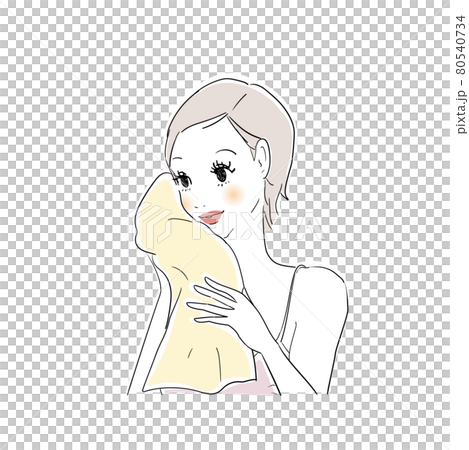 顔を洗う女性 顔を洗う女性 80540734