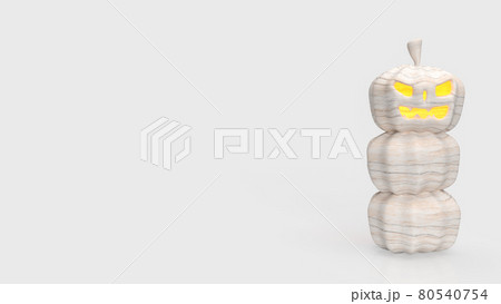 white  pumpkin jack for halloween holiday concept 3d rendering. 80540754