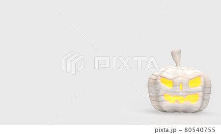 white  pumpkin jack for halloween holiday concept 3d rendering. 80540755