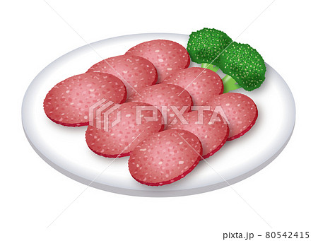 ペパロニ(サラミ)のイラスト ペパロニ(サラミ)のイラスト 80542415