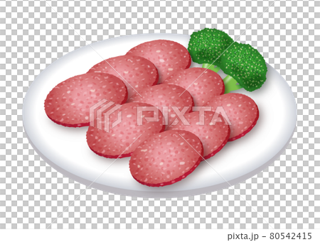 ペパロニ(サラミ)のイラスト ペパロニ(サラミ)のイラスト 80542415