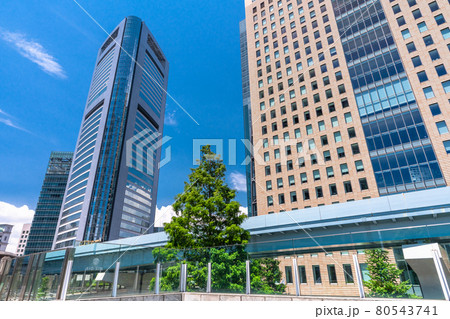 《東京都》汐留のオフィス街・東京都市風景 80543741