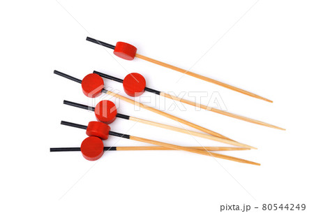 Cocktail picks isolated on white background 80544249