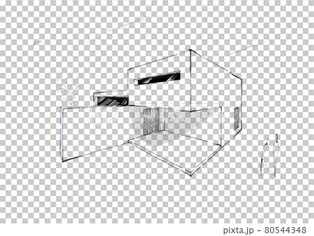 Esquisse in a modern double-decker house 80544348