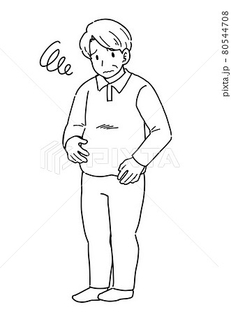 肥満男性のイラスト 80544708