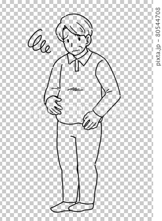 肥満男性のイラスト 80544708