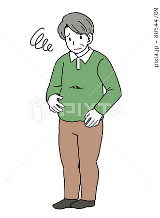肥満男性のイラストのイラスト素材