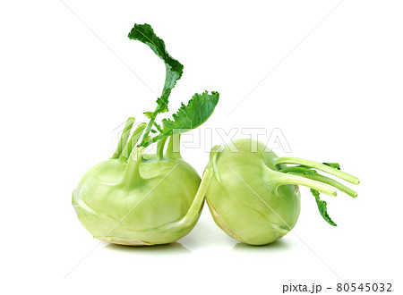 Fresh kohlrabi isolated on white backround Fresh kohlrabi isolated on white backround 80545032