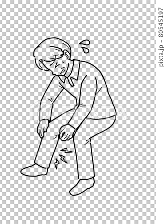 一個小腿酸痛的男人的插圖 一個小腿酸痛的男人的插圖 80545197