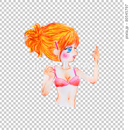 Female upper body model in underwear 80545797