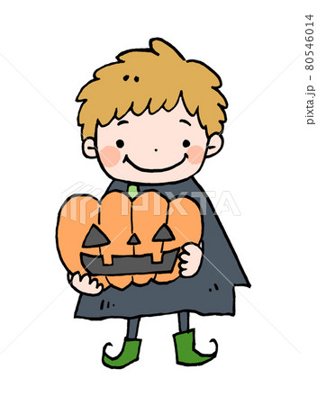ハロウィンで仮装している子どものイラスト ハロウィンで仮装している子どものイラスト 80546014