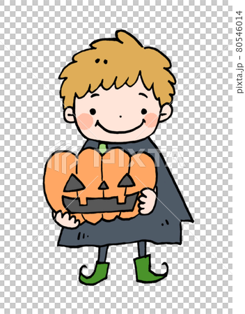 ハロウィンで仮装している子どものイラスト ハロウィンで仮装している子どものイラスト 80546014