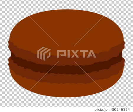 馬卡龍巧克力棕色矢量圖 80546554