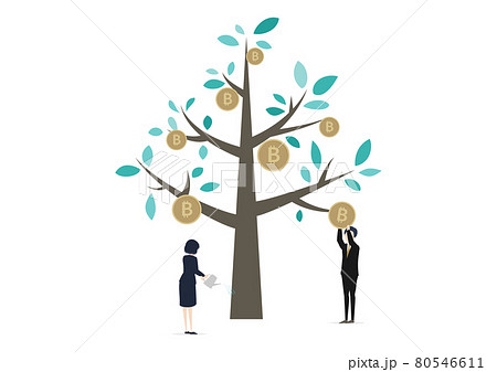 ビットコイン 暗号資産 仮想通貨のイラスト素材のイラスト素材