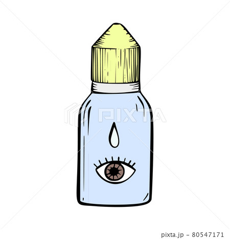 Contact lenses health care vector illustration. Ophthalmology cartoon icons set. 80547171