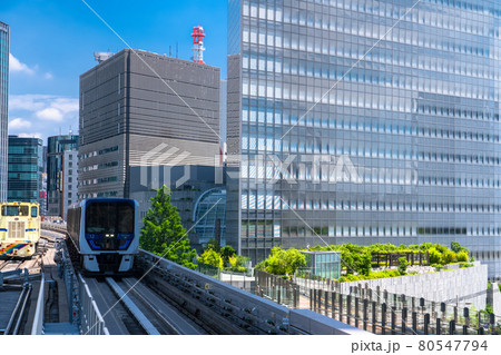 《東京都》汐留オフィス街・新交通ゆりかもめ 80547794