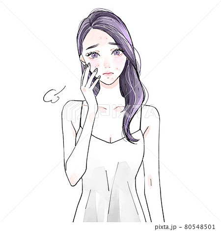 肌荒れ 80548501