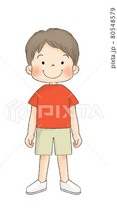 Children in summer clothes (front, whole body,... - Stock Illustration  [80548579] - PIXTA
