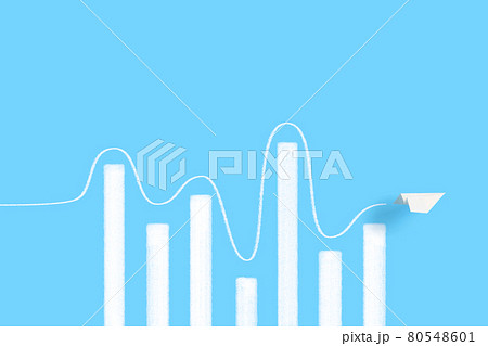 でこぼこな棒グラフと紙飛行機 2 80548601