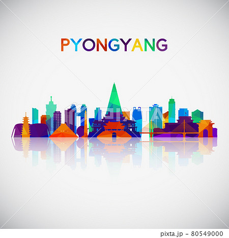 Pyongyang skyline silhouette in colorful geometric style. Pyongyang skyline silhouette in colorful geometric style. 80549000