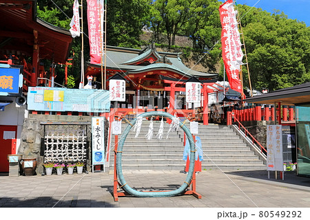 【熊本県】晴天下の熊本城　稲荷神社 80549292