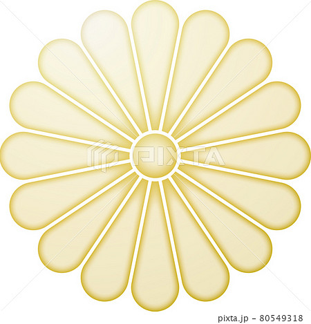 家紋　十六菊【金色】 80549318