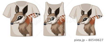 Front of t-shirt with animal face template Front of t-shirt with animal face template 80549627